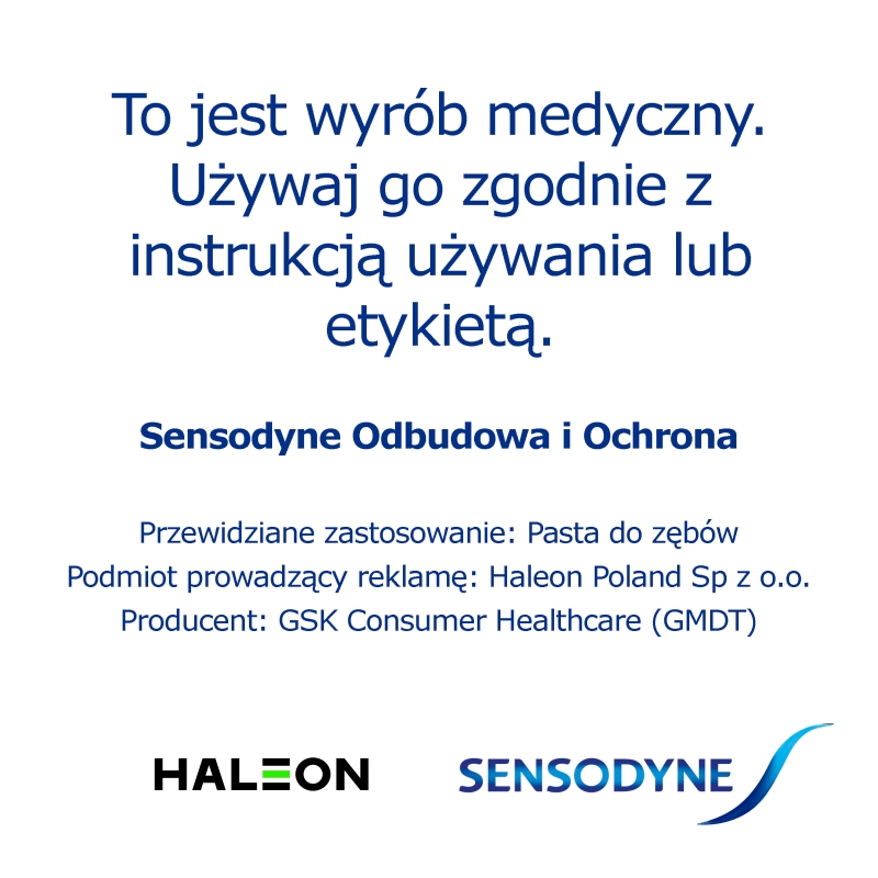 Sensodyne Odbudowa i Ochrona , pasta pomocna w odbudowie wrażliwych miejsc zębów, 75 ml
