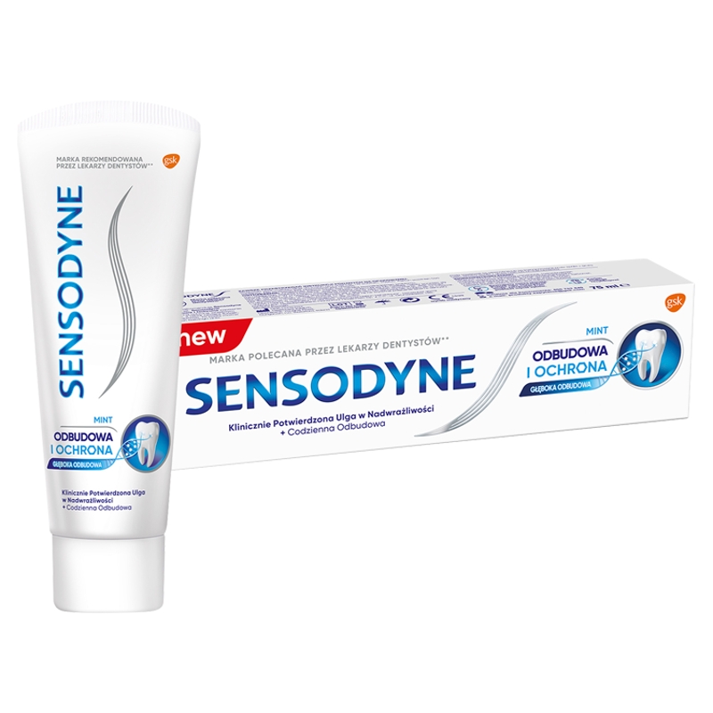 Sensodyne Odbudowa i Ochrona , pasta pomocna w odbudowie wrażliwych miejsc zębów, 75 ml