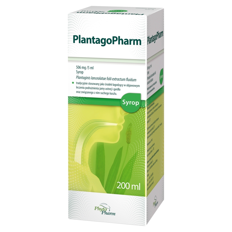 PlantagoPharm, syrop łagodzący podrażnienie jamy ustnej, 200 ml