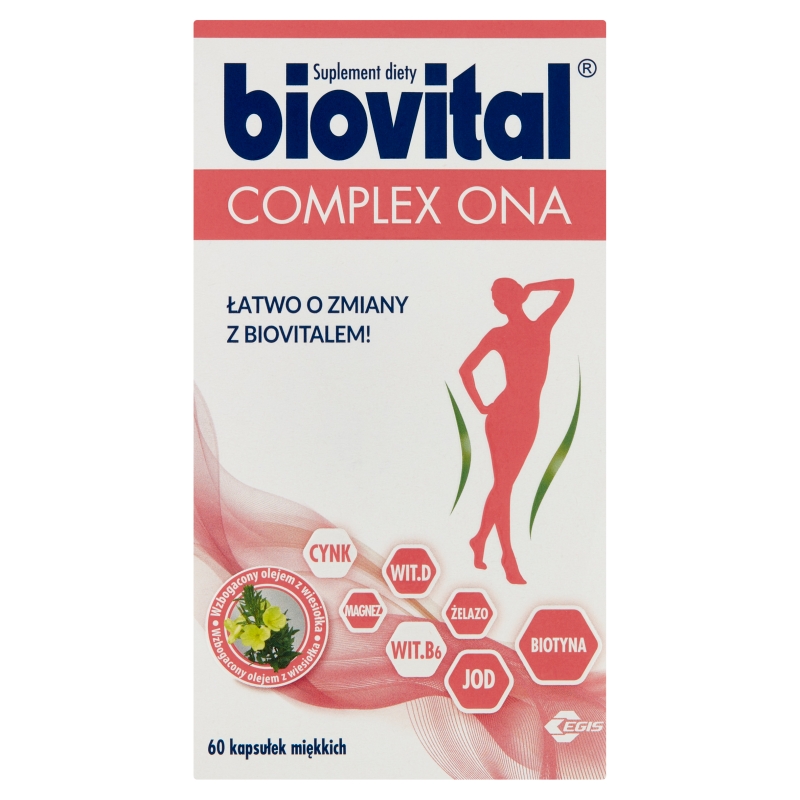 Biovital Complex ONA kapsułki z witaminami i minerałami dla kobiet, 60 szt.
