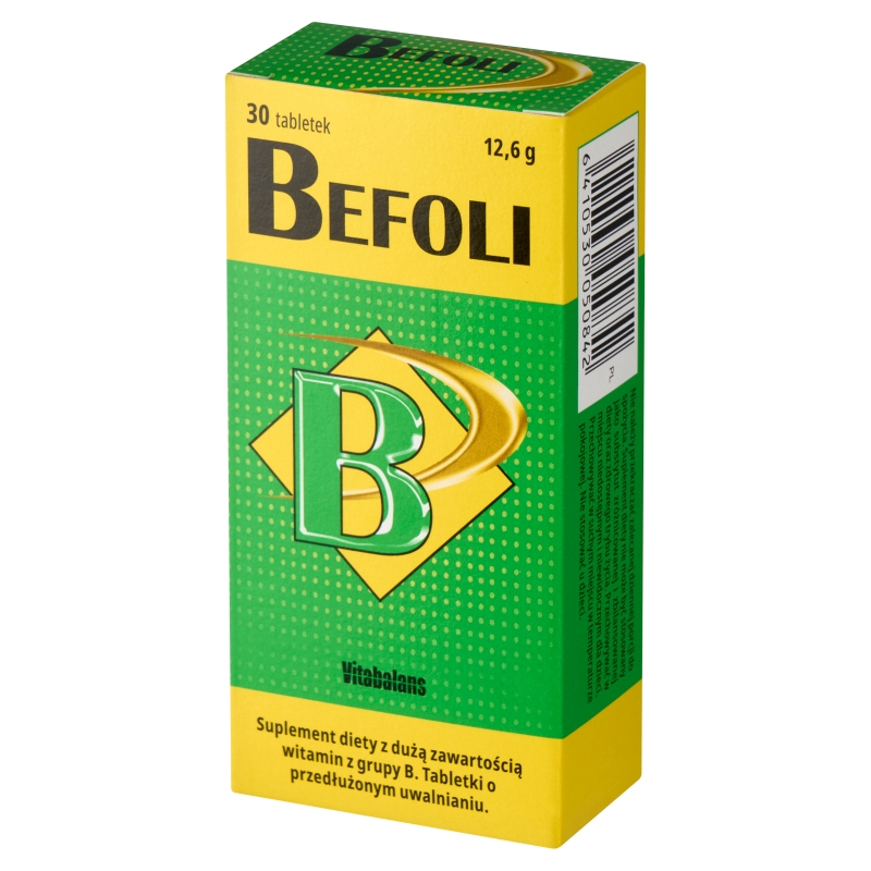 Befoli, tabletki z witaminami z grupy B, 30 szt.