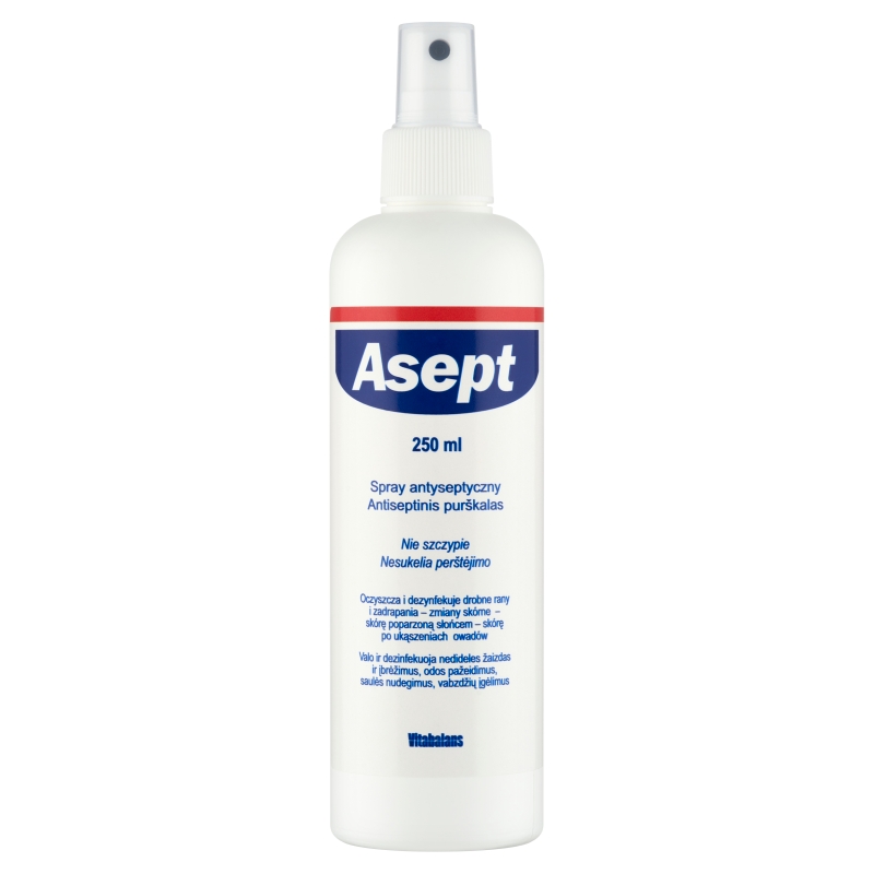 Asept , spray do dezynfekcji skóry, 250 ml