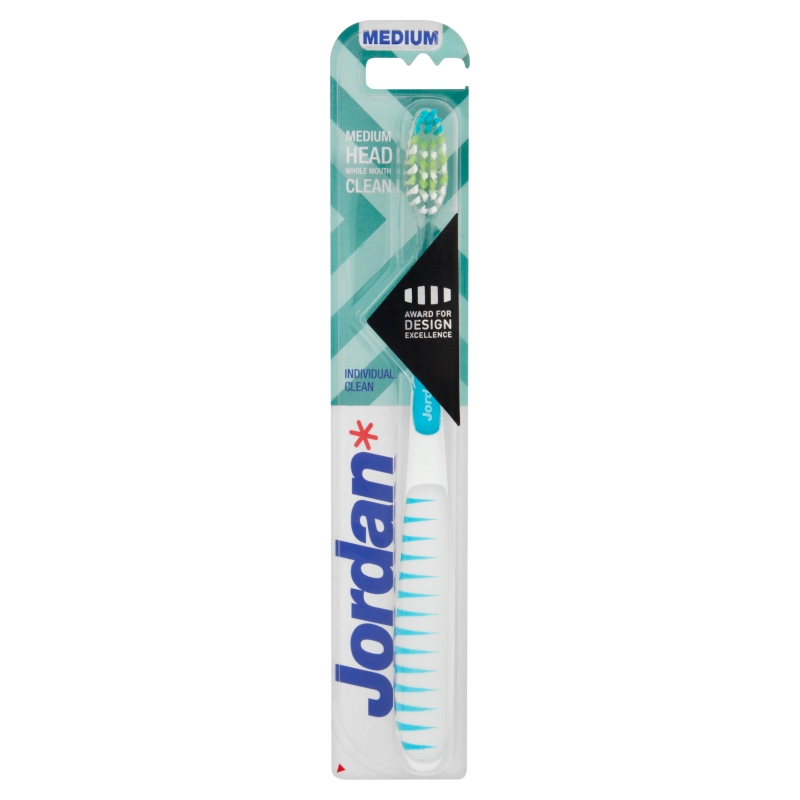 Jordan Individual Clean, szczoteczka do zębów średnia, 1 szt.