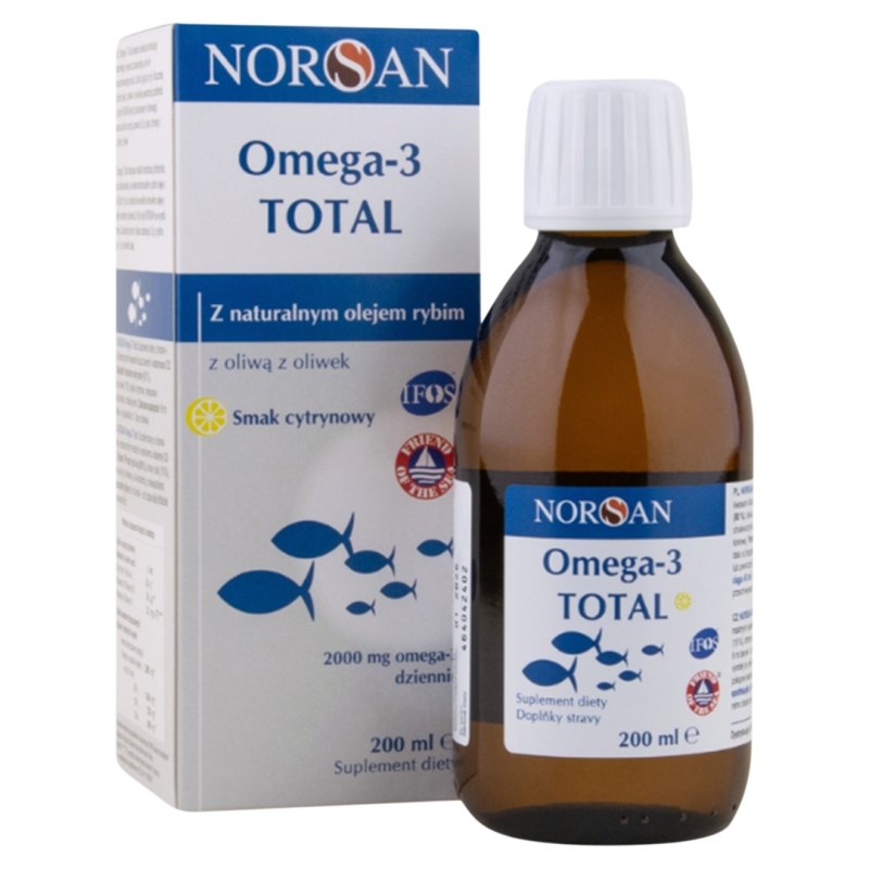 Norsan Omega-3 Total, cytrynowy, 200 ml