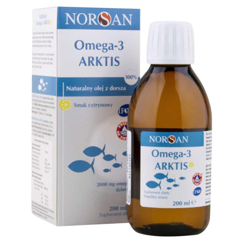 Norsan Omega-3 Arktis, smak cytrynowy, 200 ml