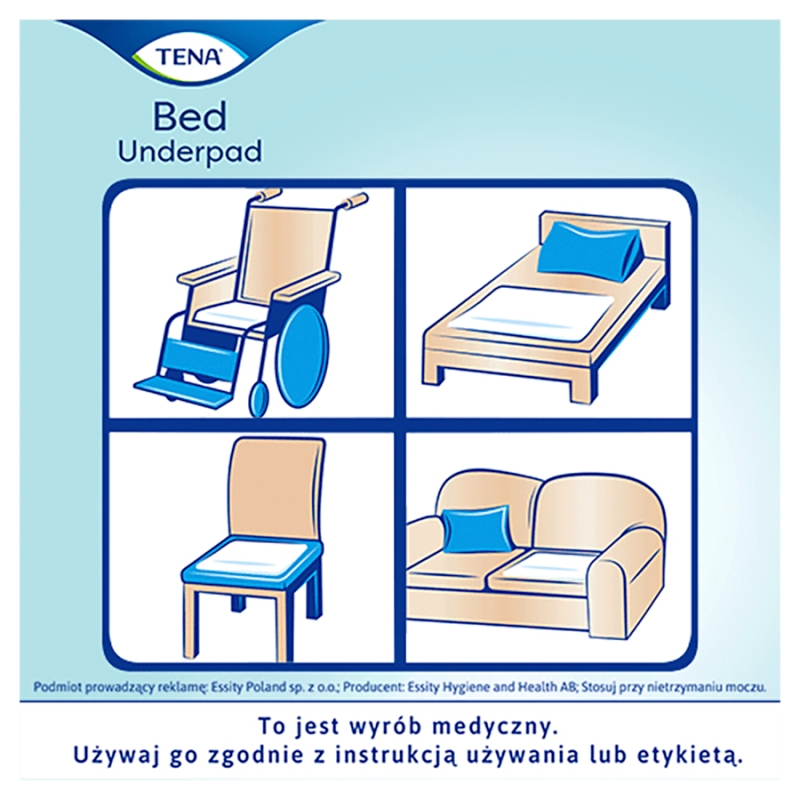 TENA Bed Normal , podkłady chłonne, 60 x 60 cm, 30 szt.