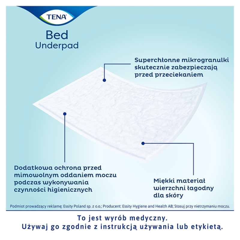 Tena Bed Normal, podkłady chłonne, 60 x 90 cm, 30szt.