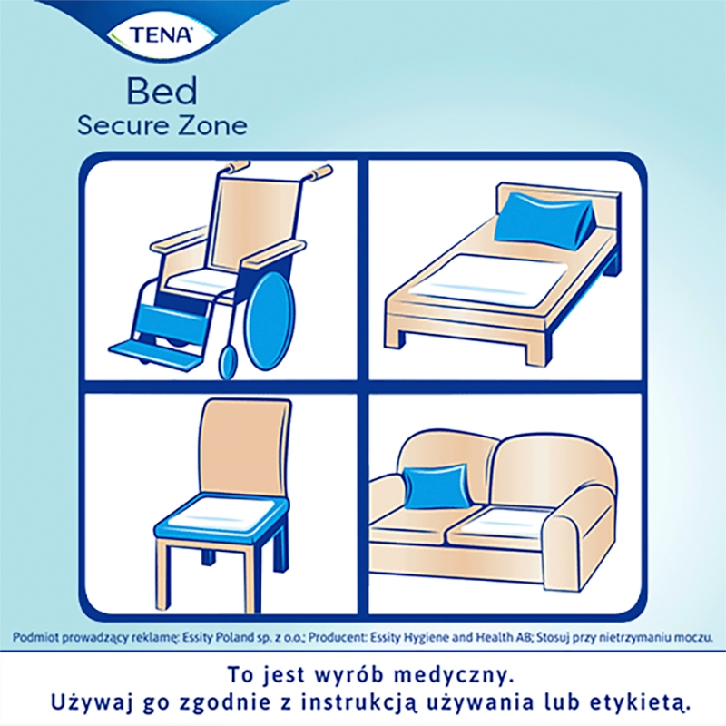 TENA BED Plus, podkłady chłonne na łóżko, 60 x 90 cm, 5 szt.