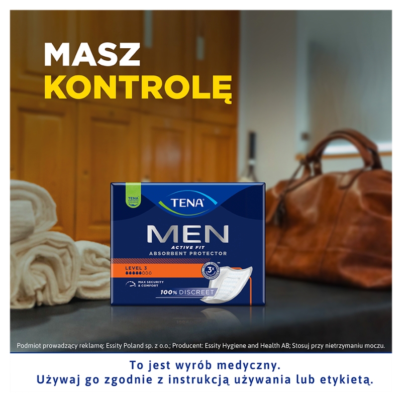 TENA Men Active Fit Level 3, wkłady anatomiczne, 20 szt.