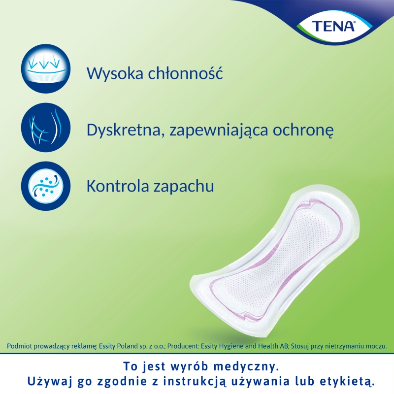Tena Lady Normal , wkładki anatomiczne na nietrzymanie moczu, 30 szt.