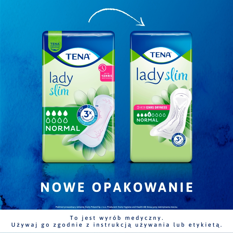 Tena Lady Slim Normal, wkładki anatomiczne, 12 szt.
