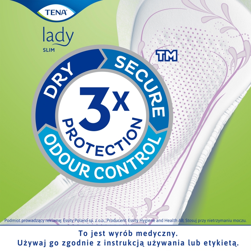 Tena Lady Slim Normal, wkładki anatomiczne, 12 szt.