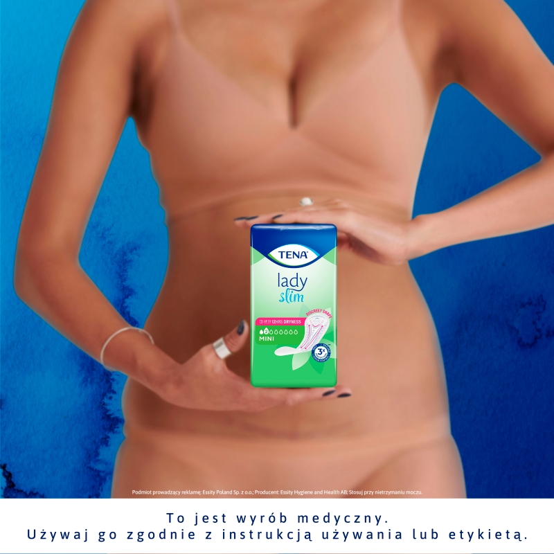 Tena Lady Slim Mini , wkładki anatomiczne na nietrzymanie moczu, 20 szt.