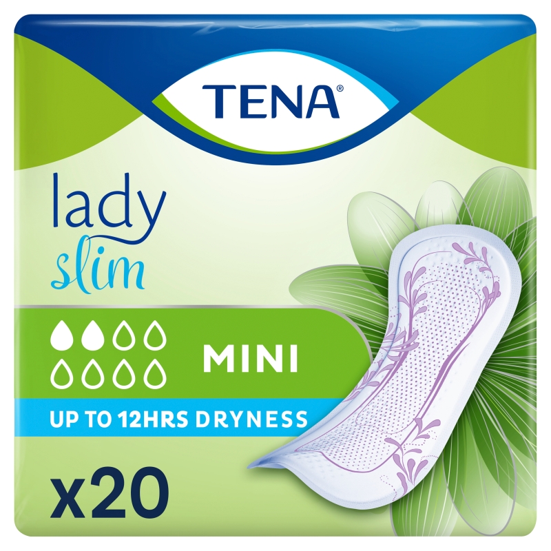 Tena Lady Slim Mini , wkładki anatomiczne na nietrzymanie moczu, 20 szt.