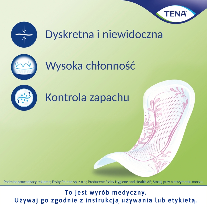 Tena Lady Slim Mini Plus , wkładki anatomiczne na nietrzymanie moczu, 16 szt.