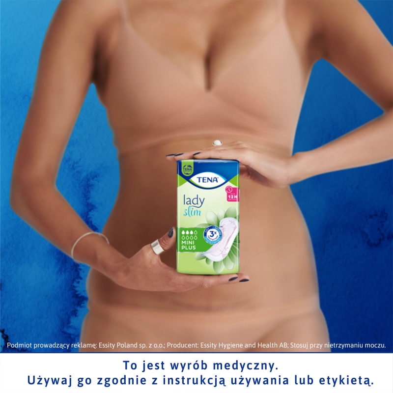 Tena Lady Slim Mini Plus , wkładki anatomiczne na nietrzymanie moczu, 16 szt.