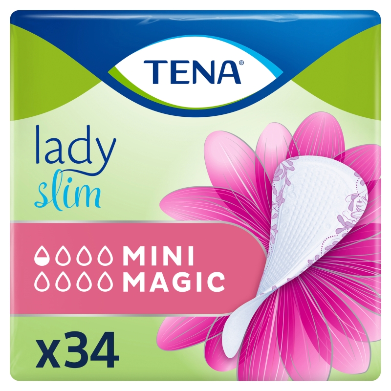 Tena Lady Slim Mini Magic , wkładki anatomiczne na nietrzymanie moczu, 34 szt.