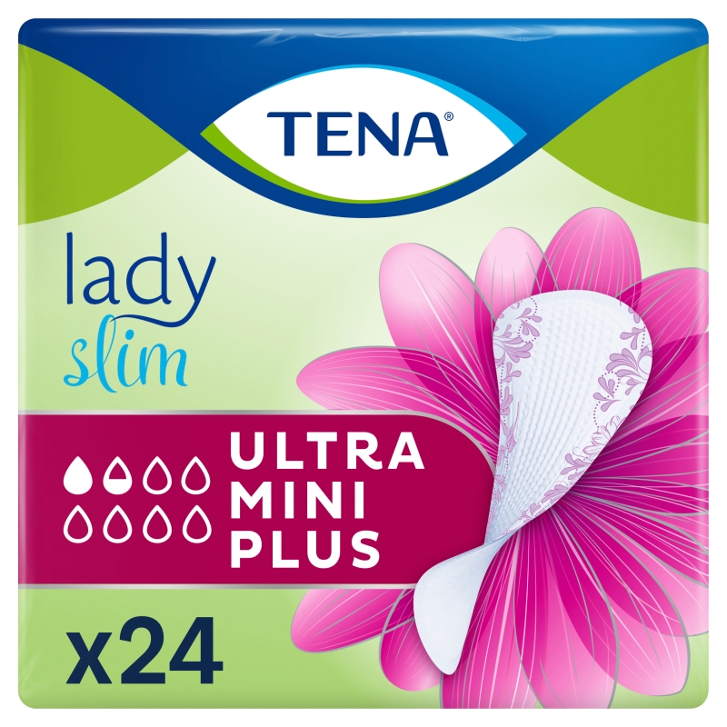 Tena Lady Slim Ultra Mini Plus, wkładki anatomiczne, 24 szt.