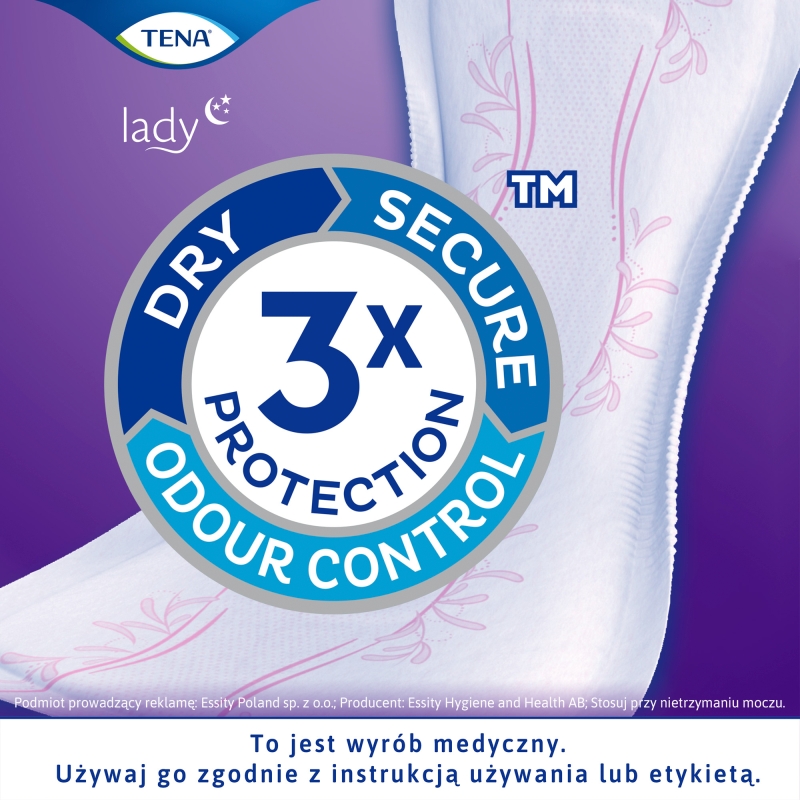 Tena Lady Maxi Night, wkładki anatomiczne na noc, 6 szt.