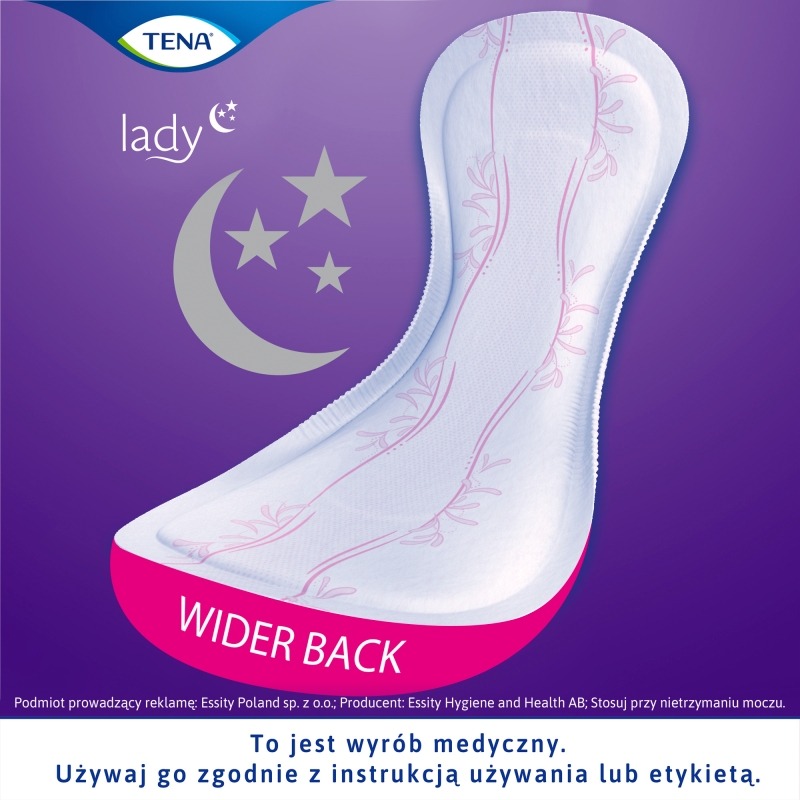 Tena Lady Maxi Night, wkładki anatomiczne na noc, 6 szt.