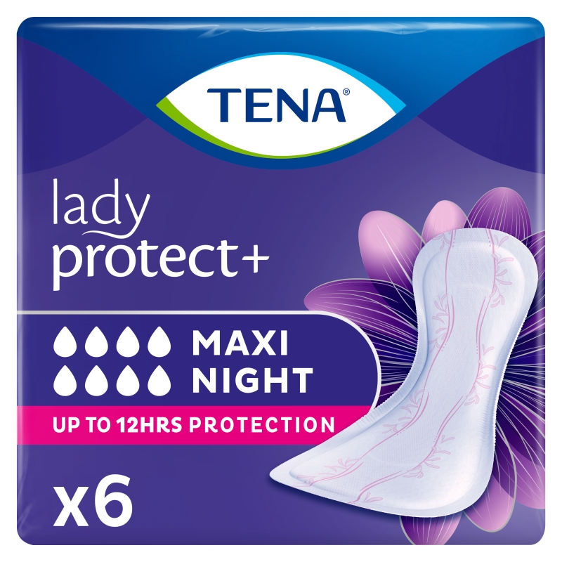 Tena Lady Maxi Night, wkładki anatomiczne na noc, 6 szt.