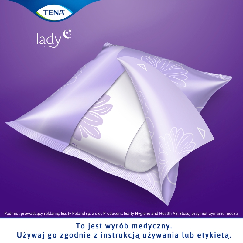 Tena Lady Maxi Night, wkładki anatomiczne na noc, 12 szt.