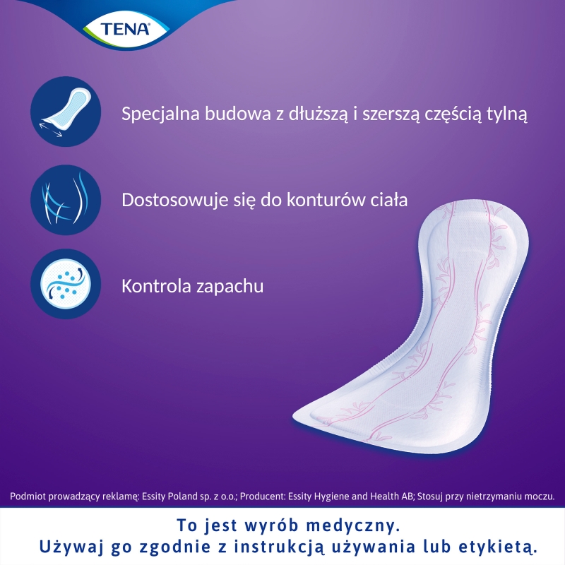 Tena Lady Maxi Night, wkładki anatomiczne na noc, 12 szt.