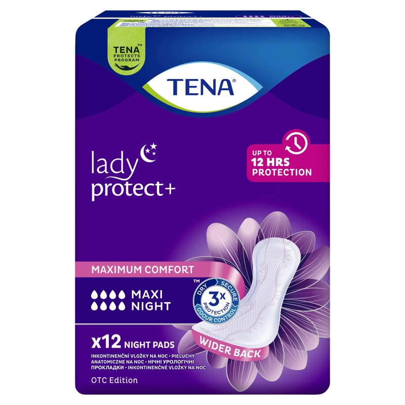 Tena Lady Maxi Night wkładki anatomiczne na noc, 12 szt.