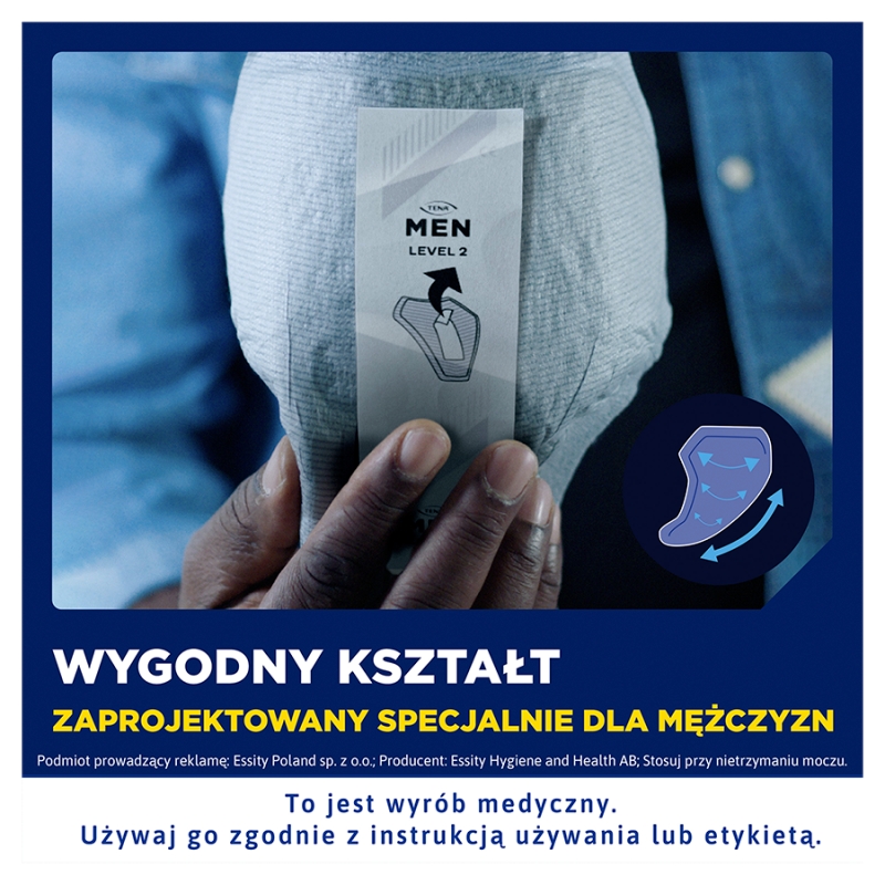 Tena Men Active Fit, wkładki anatomiczne, level 1, 20 szt