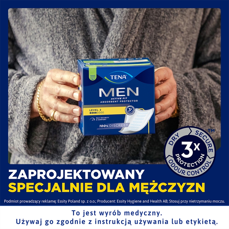Tena Men Active Fit, wkładki anatomiczne level 2, 20 szt.