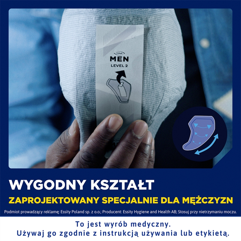 Tena Men Active Fit, wkładki anatomiczne level 2, 20 szt.