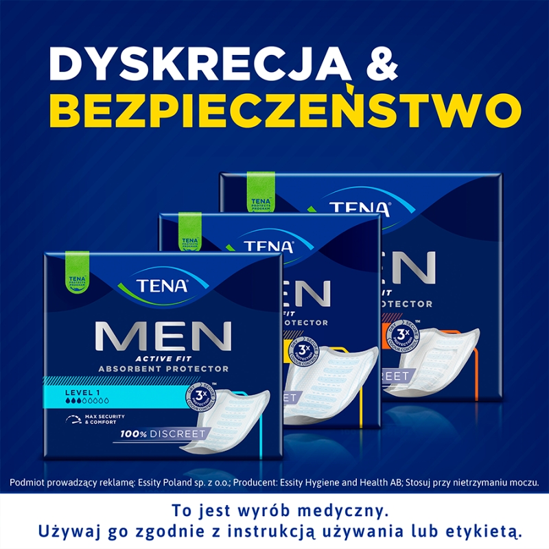 Tena Men Active Fit, wkładki anatomiczne level 2, 20 szt.