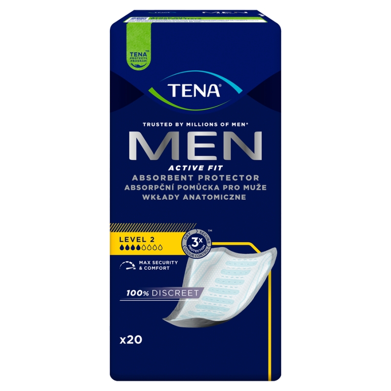 Tena Men Active Fit, wkładki anatomiczne level 2, 20 szt.