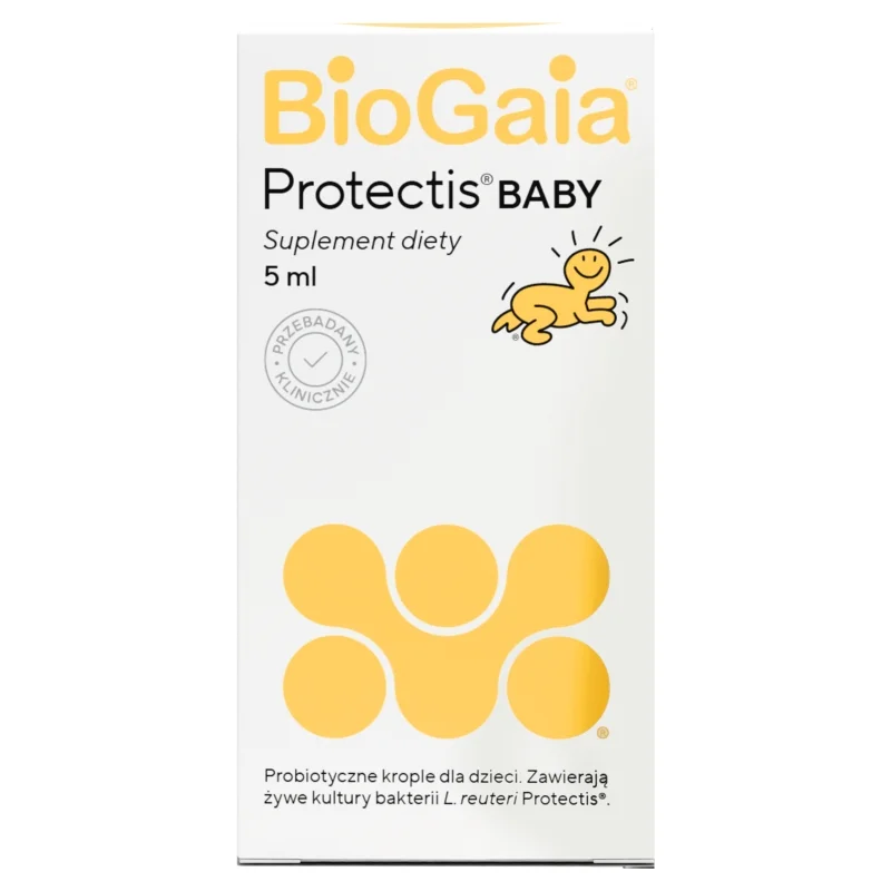 BioGaia Protectis Baby, krople doustne zawierające żywe kultury bakterii, butelka 5 ml.