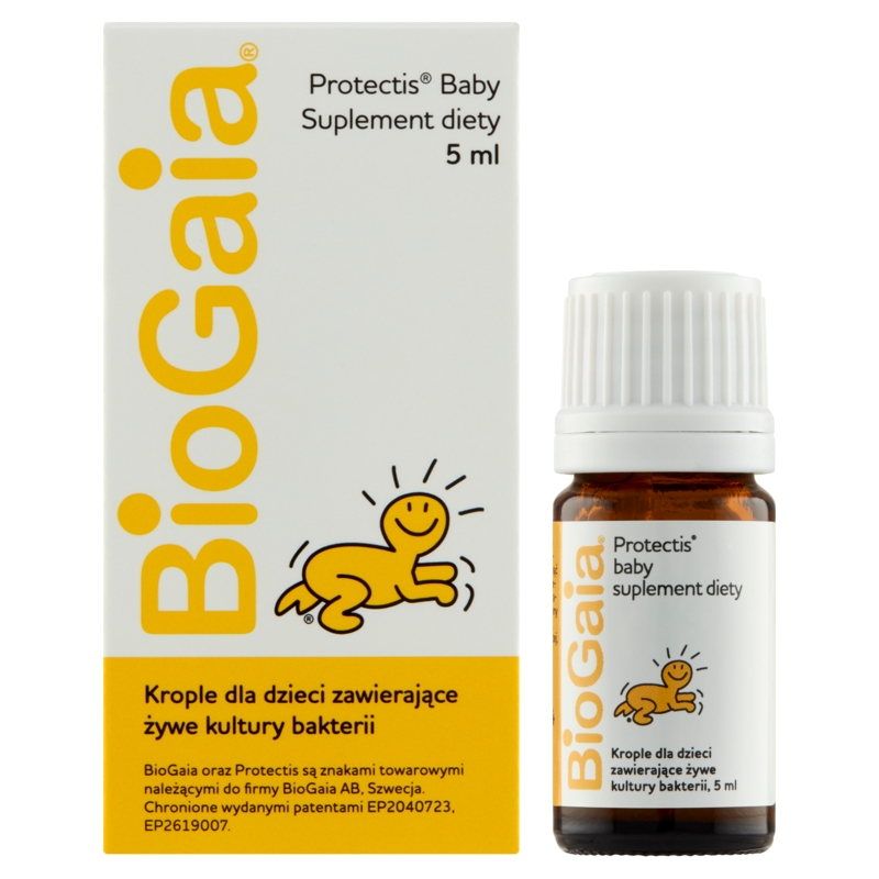 BioGaia Protectis Baby, krople doustne zawierające żywe kultury bakterii, butelka 5 ml.