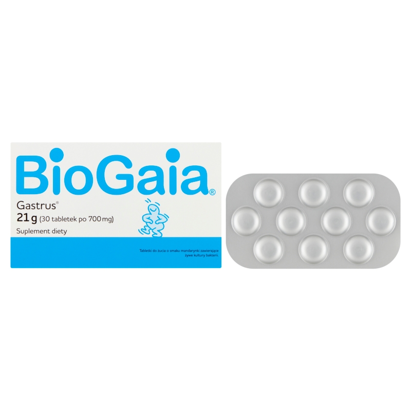 BioGaia Gastrus, kapsułki o smaku mandarynki, 30 szt.