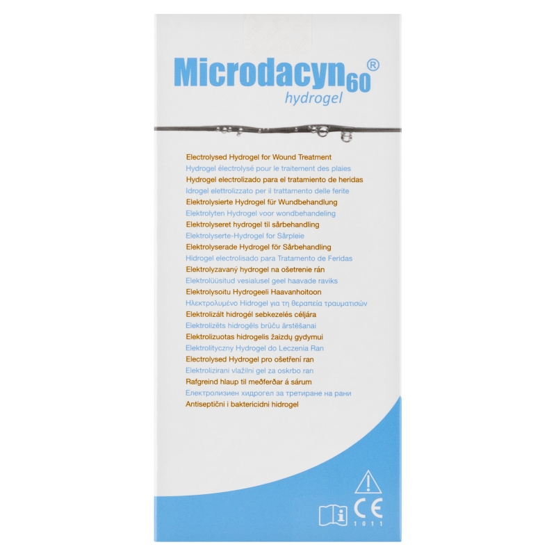 Microdacyn 60 Hydrogel, roztwór hydrożelowy nawilżający oraz oczyszczający rany, 120 g