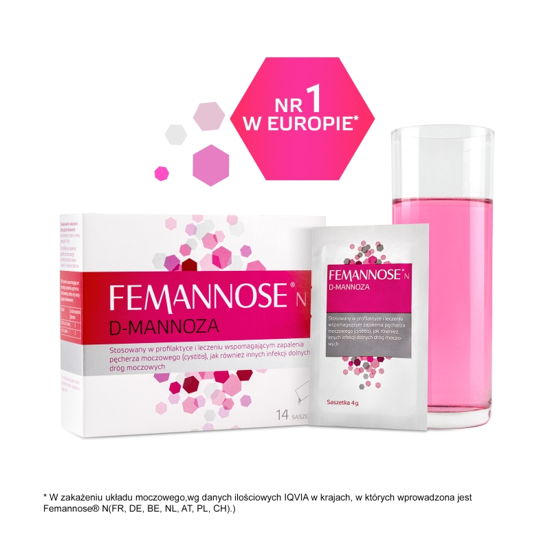Femannose N , proszek na leczenie i zapobieganie infekcjom układu moczowego, 14 sasz.