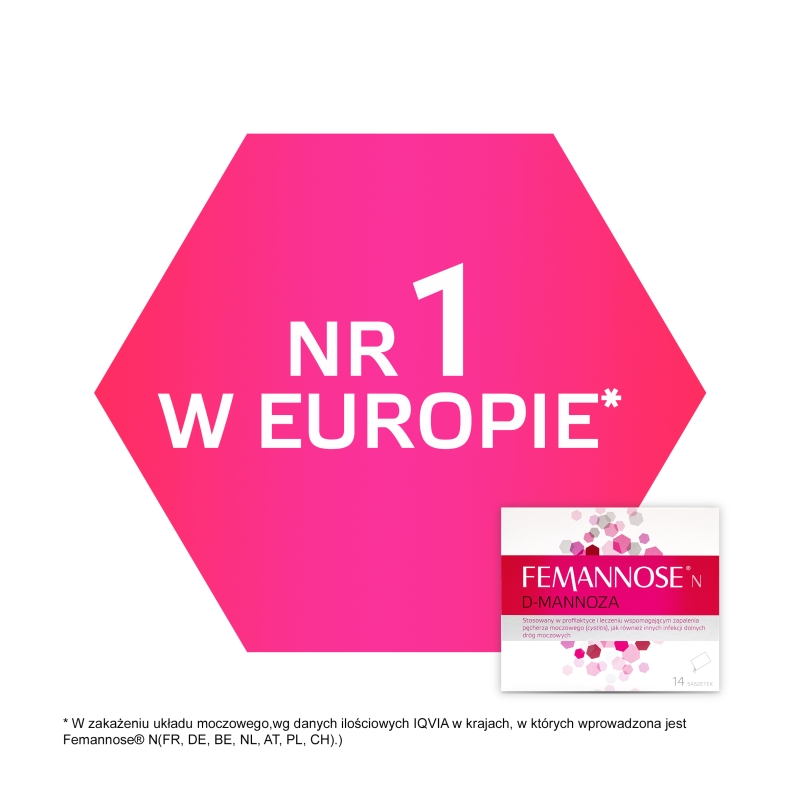 Femannose N , proszek na leczenie i zapobieganie infekcjom układu moczowego, 14 sasz.