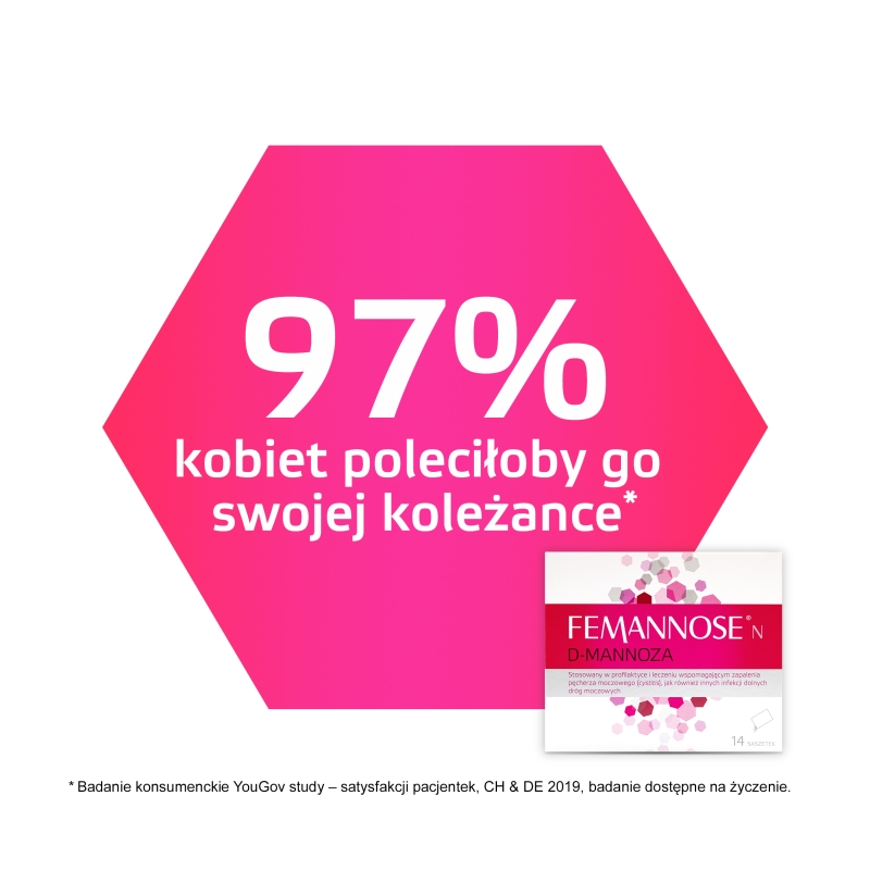 Femannose N , proszek na leczenie i zapobieganie infekcjom układu moczowego, 14 sasz.