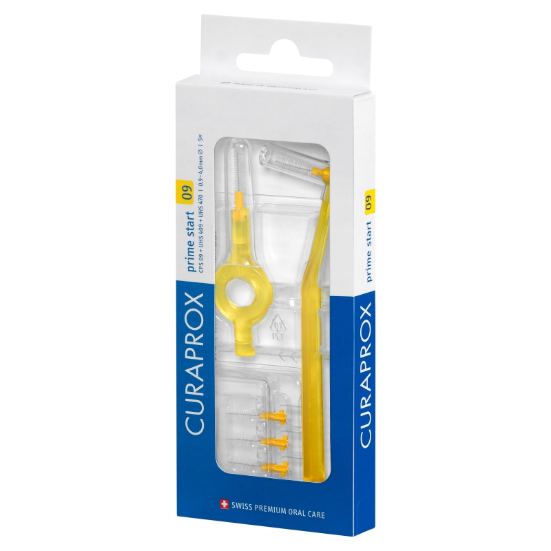Curaprox CPS 09 Prime Start, szczoteczki międzyzębowe – 5 szt. + uchwyt UHS 470 – 1 szt + uchwyt UHS 409 – 1 szt.