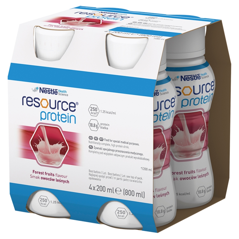 Resource Protein owoce leśne, 4 x 200 ml