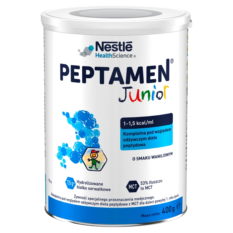 Peptamen Junior, proszek odżywczy dla dzieci o smaku waniliowym, 400 g