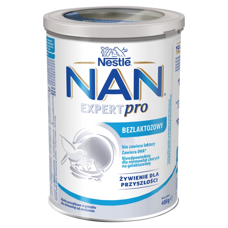 NAN Expert Pro, bezlaktozowe początkowe mleko modyfikowane, 400 g
