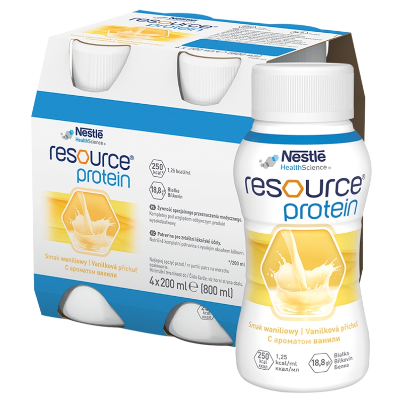 Resource Protein, waniliowy, 4 x 200 ml