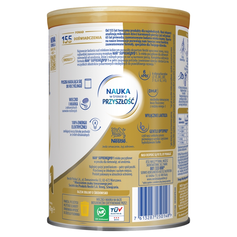 NAN Supreme Pro 1, mleko początkowe, 400 g