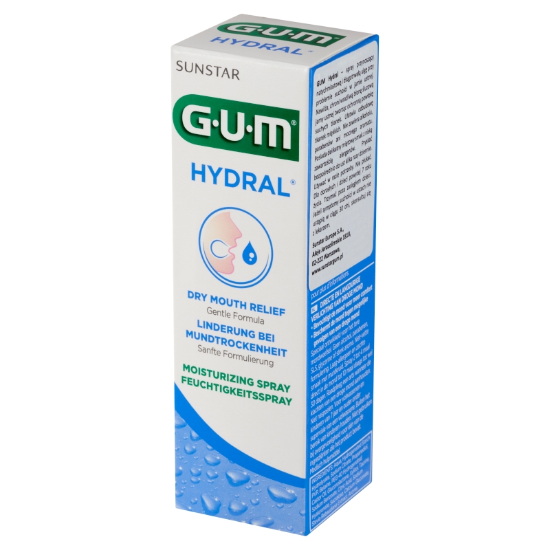 SUNSTAR GUM HYDRAL, nawilżający spray do jamy ustnej, 50 ml