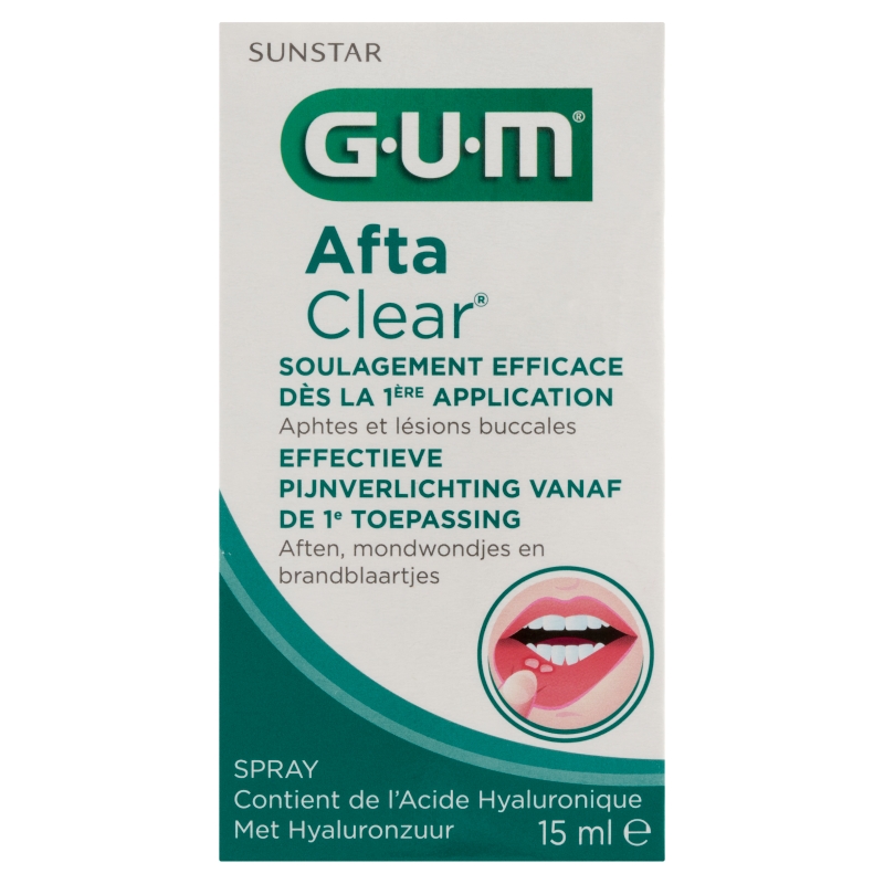 SUNSTAR GUM Afta Clear, spray do ust, 15 ml KRÓTKA DATA 31.07.2026