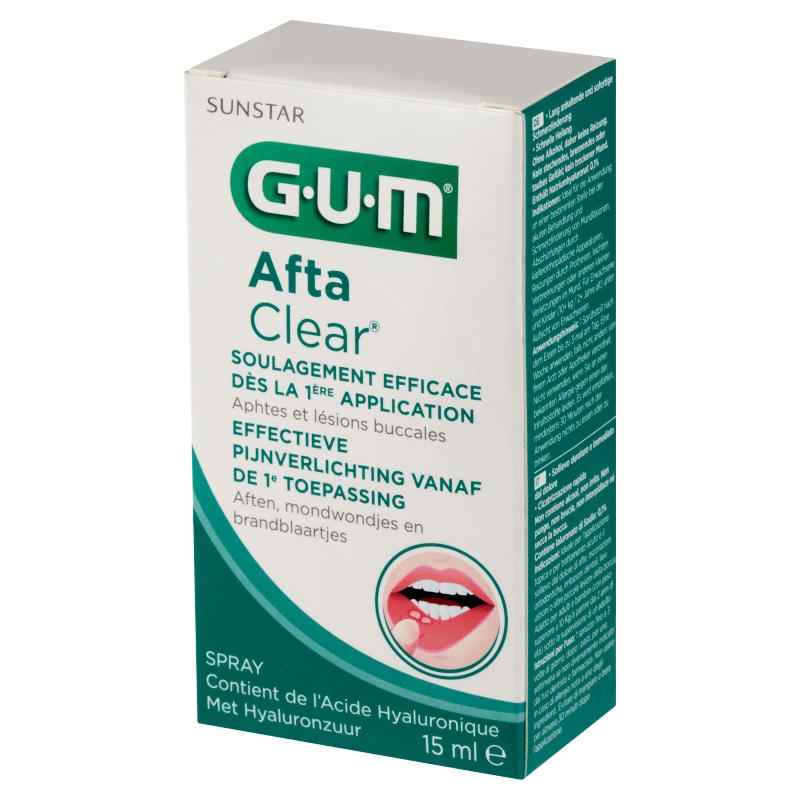 SUNSTAR GUM Afta Clear, spray do ust, 15 ml KRÓTKA DATA 31.07.2026