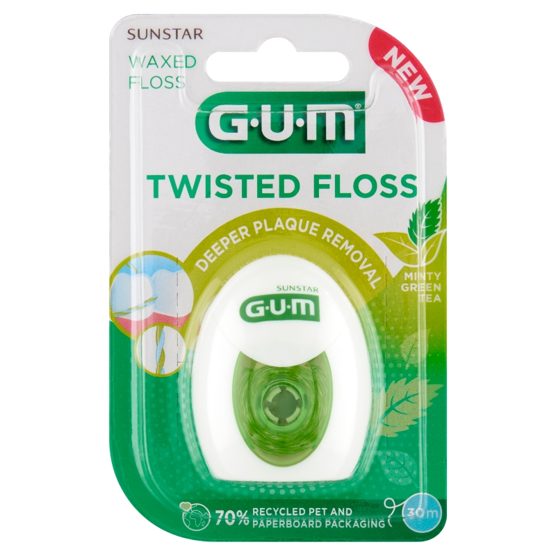 SUNSTAR GUM TWISTED FLOSS, nić dentystyczna, 30m